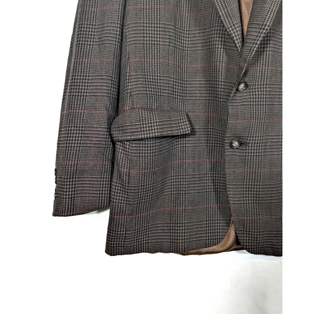 Vintage Christian Dior Monsieur Jacket 42L Wool Silk Blazer Sportscoat Tweed